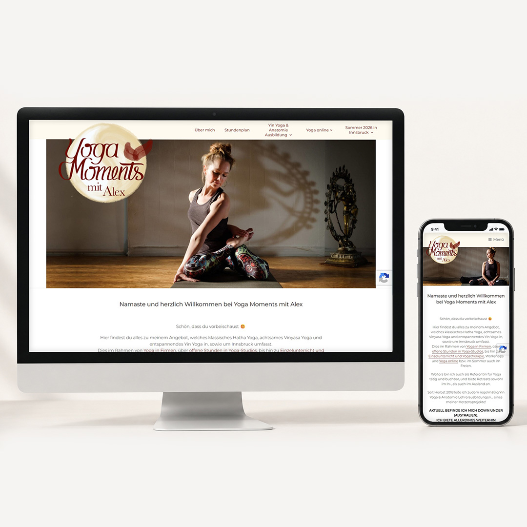 Yoga-moments — Homepage Design
